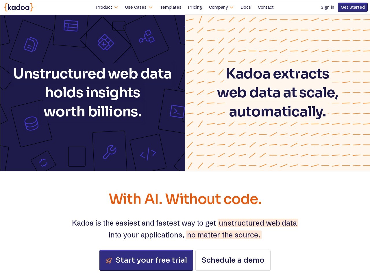 Kadoa | AI Web Scraper